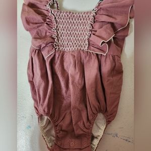 Light purple baby girl romper